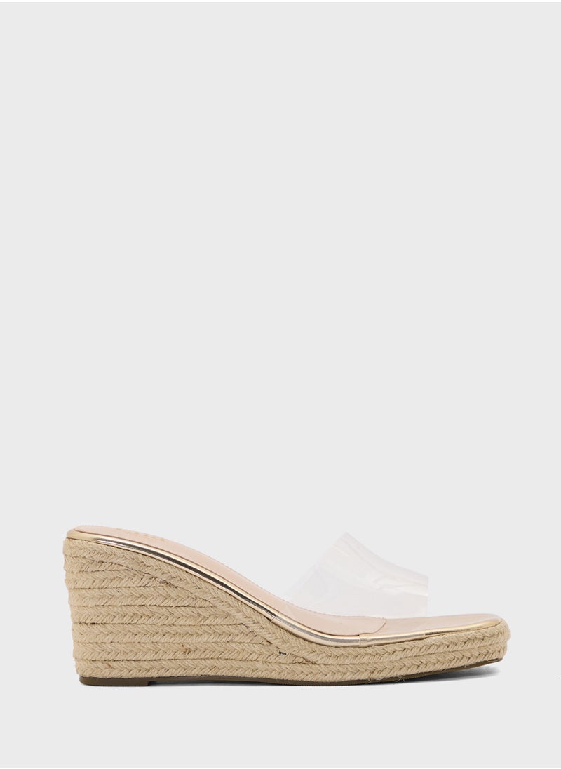 Slip On Mule Wedge Sandal