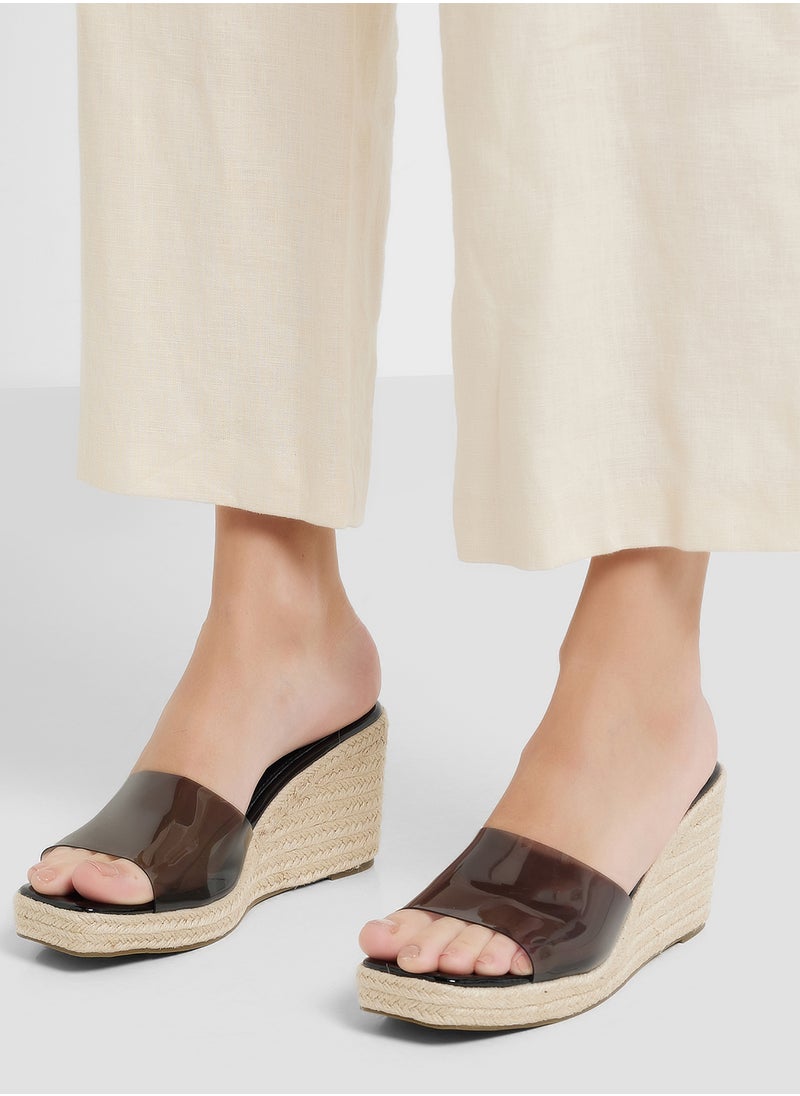 Slip On Mule Wedge Sandal