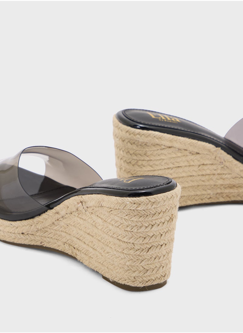 Slip On Mule Wedge Sandal