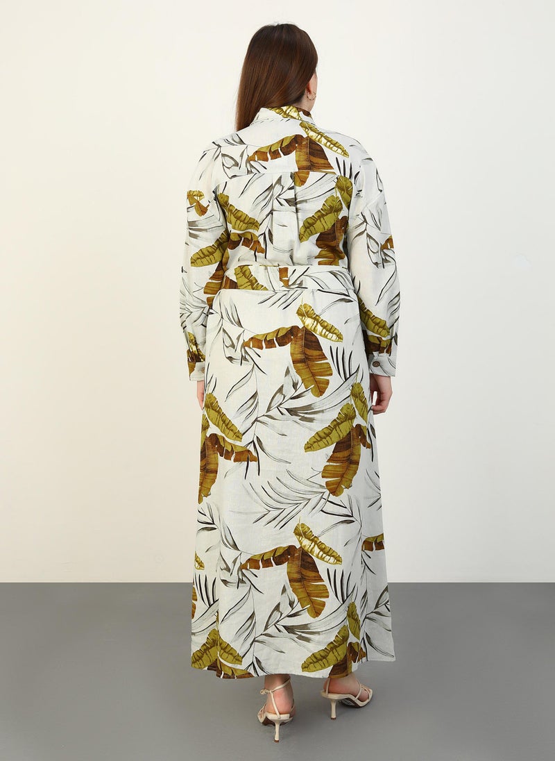 Tropical Print Dress