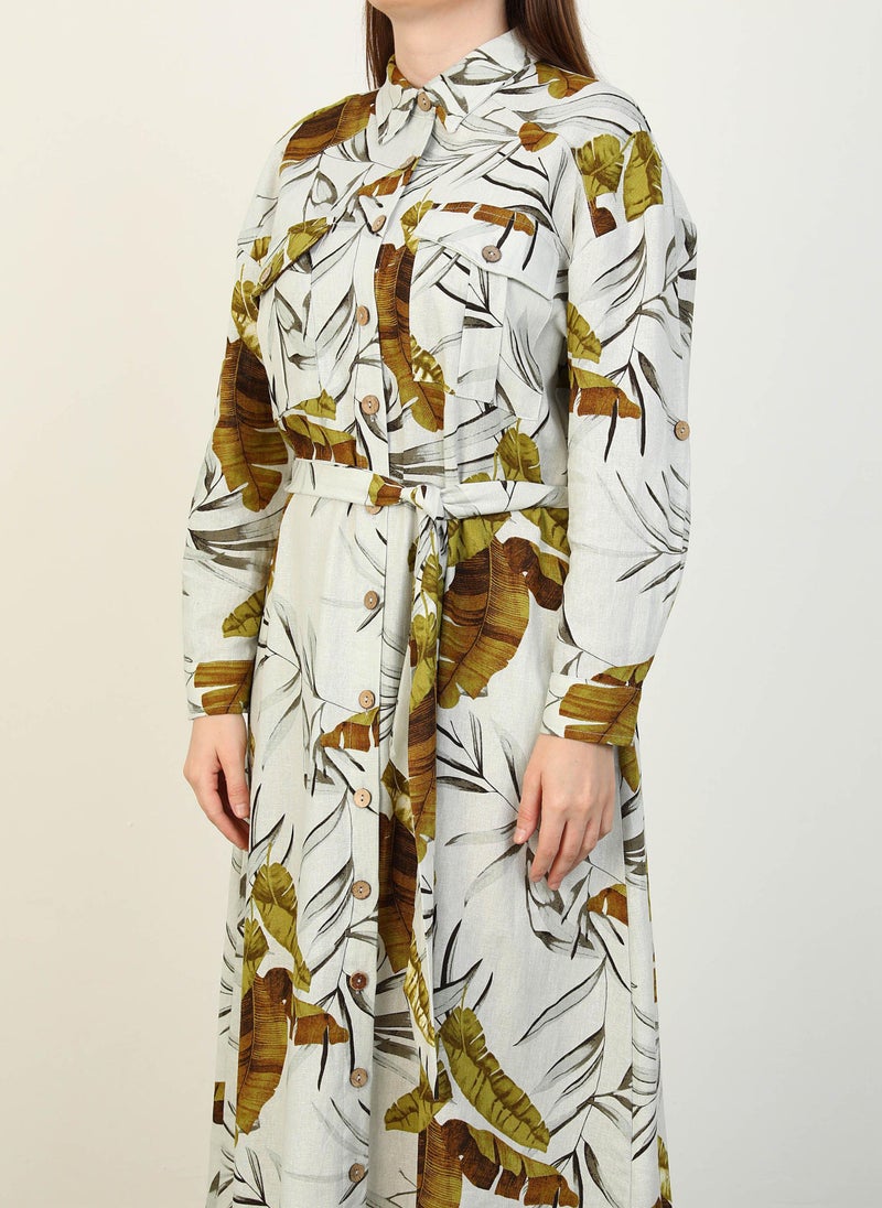 Tropical Print Dress