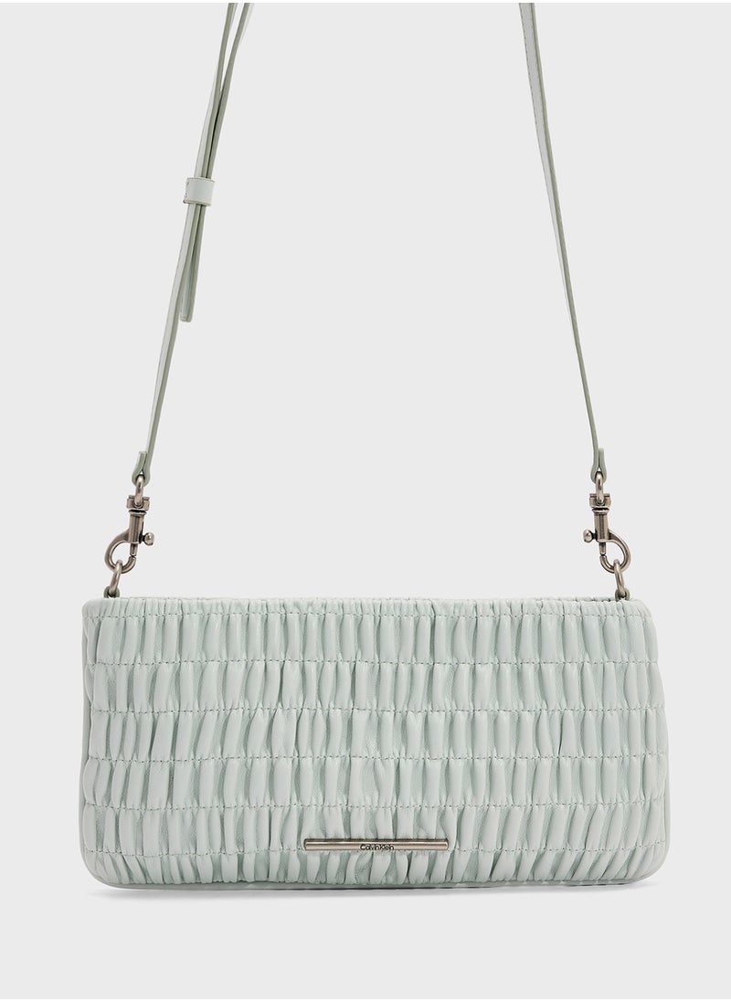 ROUCHED ZIP TOP BAG