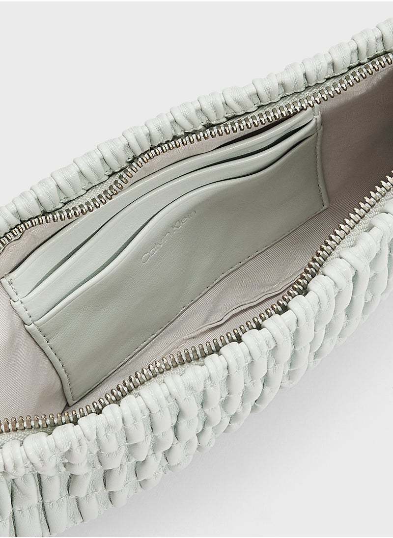 ROUCHED ZIP TOP BAG