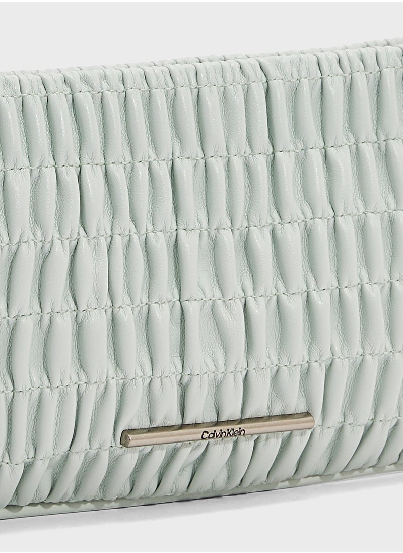 ROUCHED ZIP TOP BAG