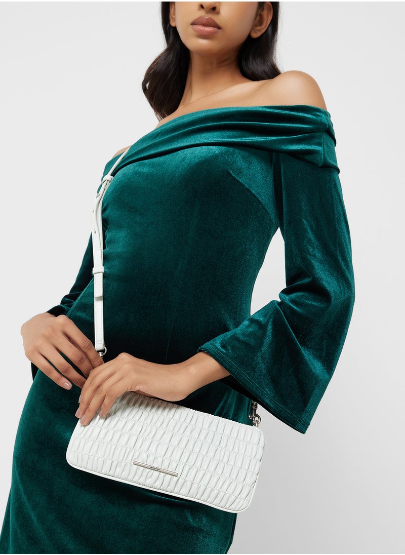 ROUCHED ZIP TOP BAG
