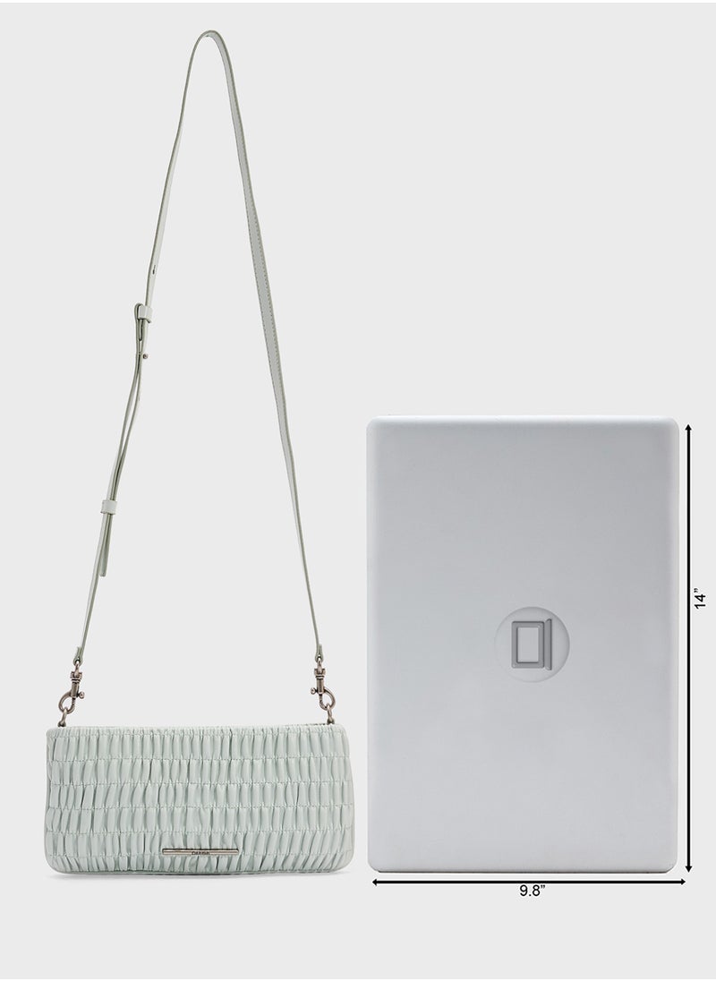 ROUCHED ZIP TOP BAG