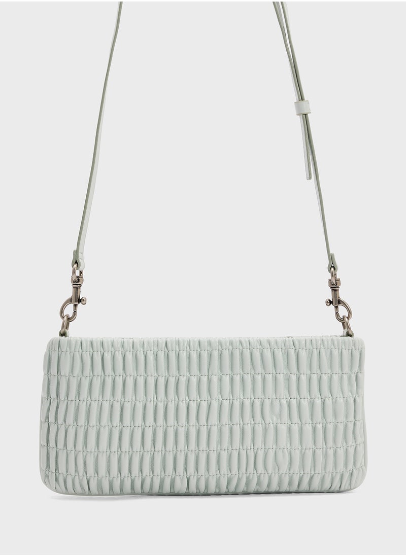 ROUCHED ZIP TOP BAG