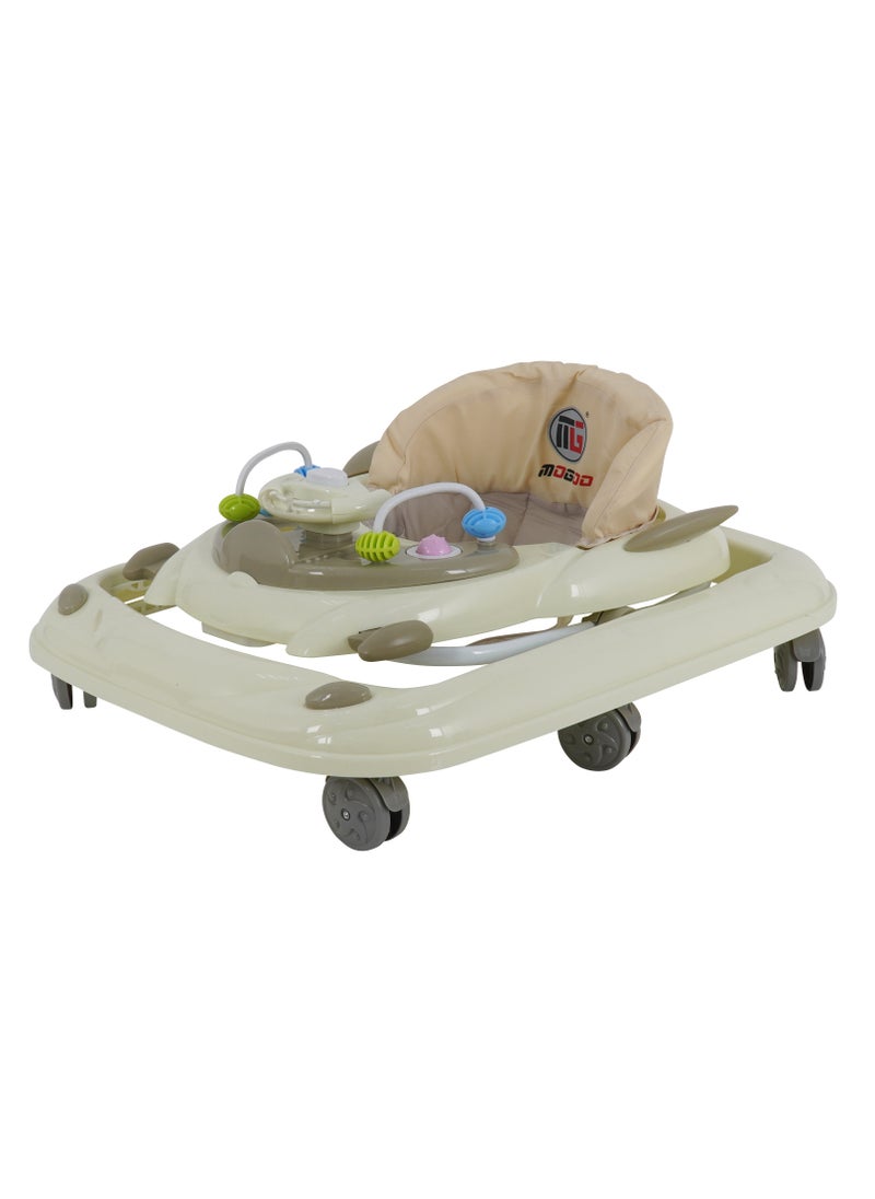 Lovely Baby Foldable Kids Walker BW01 with Adjustable Height, Musical Toys, Rotating Wheels, Comfortable & Safe Activity Walker for Toddlers, Small Infant Boy Girl 6-18 months