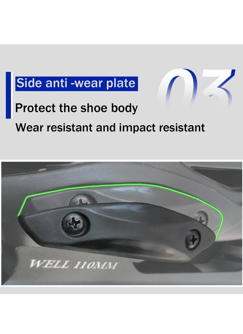 Top Gear Kids and Adult 3-Wheels in Line Roller Skate TG 9005 – PU Wheels, High Ankle Support, No Brakes, Anti-Wear Plate, Durable & Stylish Skating Shoes for Fun & Leisure