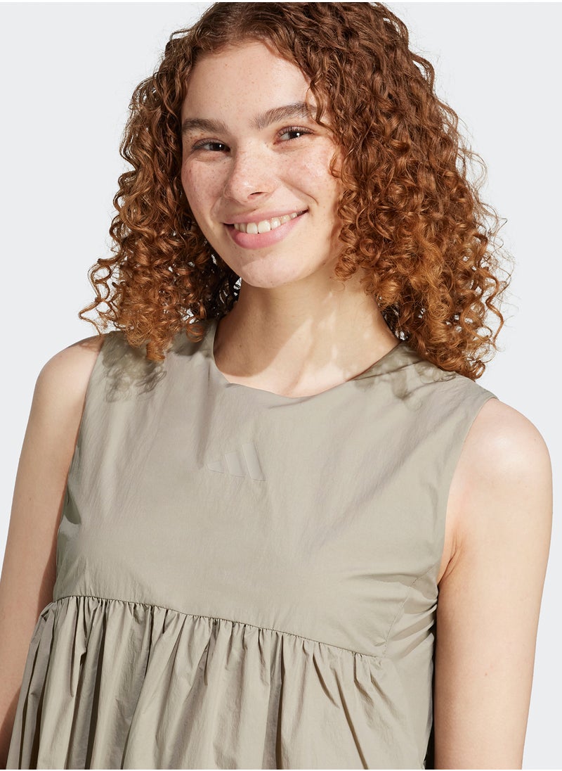 Sleeveless Poplin Dress