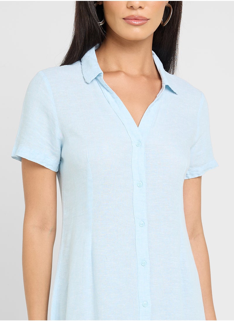 Light Blue Shirtdress