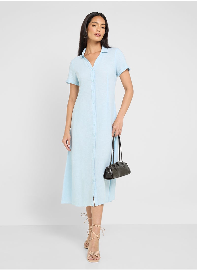 Light Blue Shirtdress