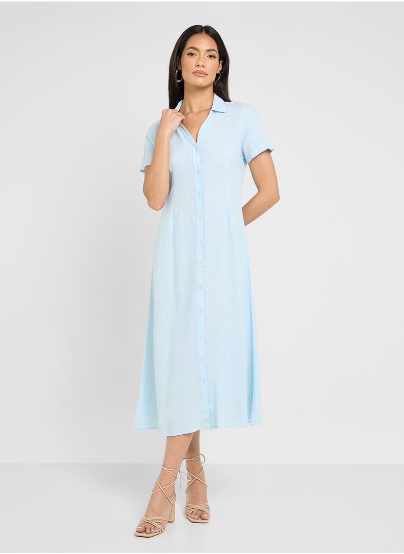 Light Blue Shirtdress