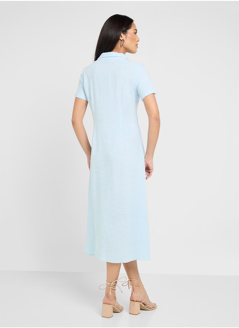 Light Blue Shirtdress
