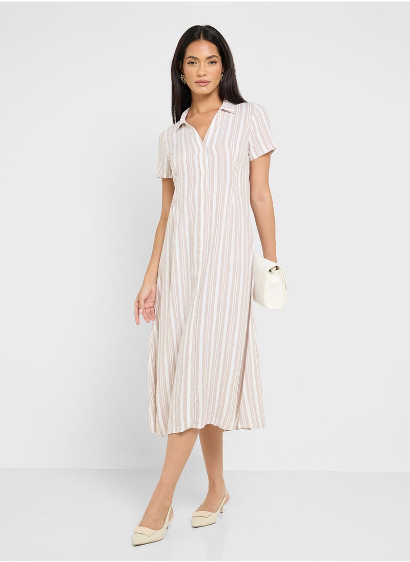 Striped Midi Dress