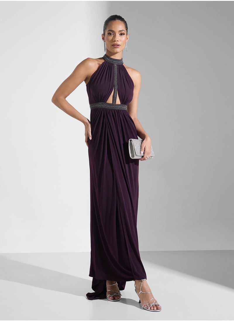 Halter Neck Gown Dress