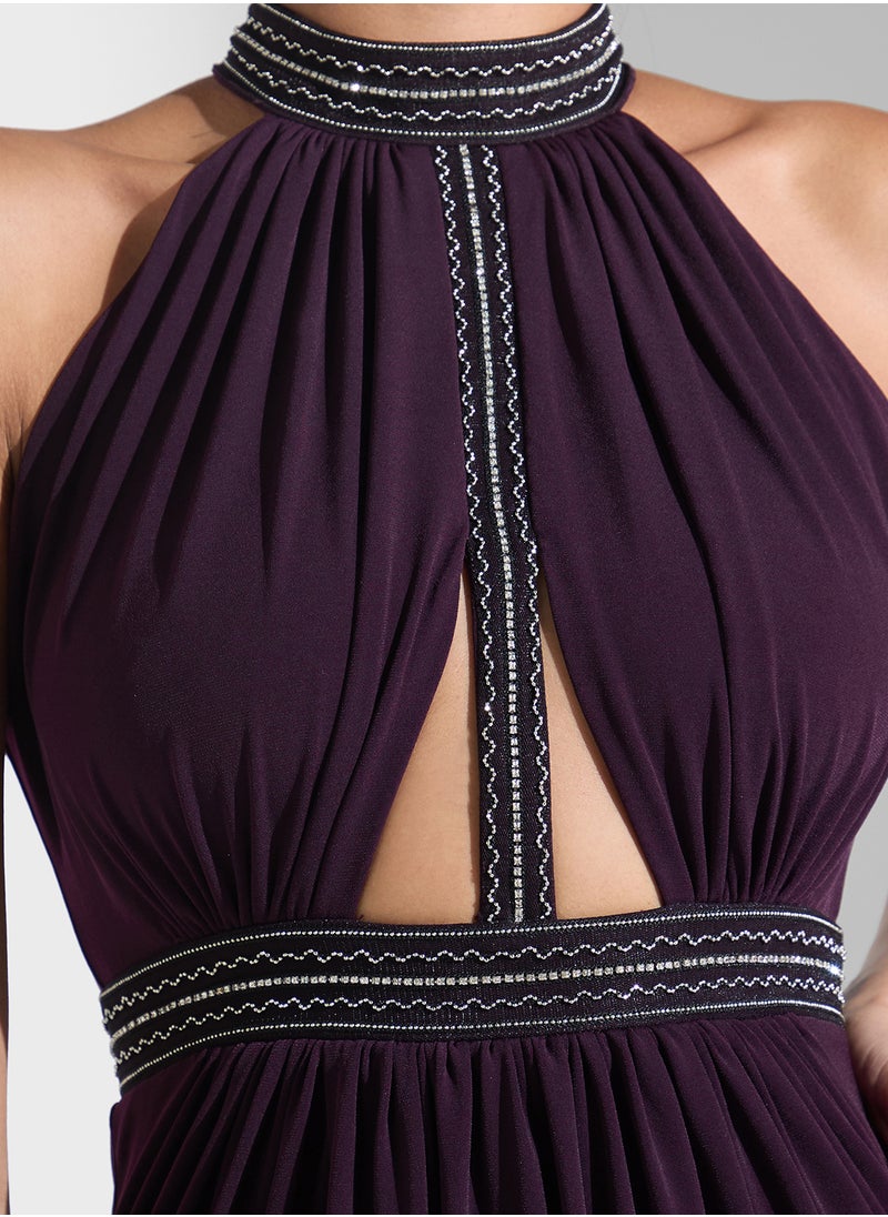 Halter Neck Gown Dress