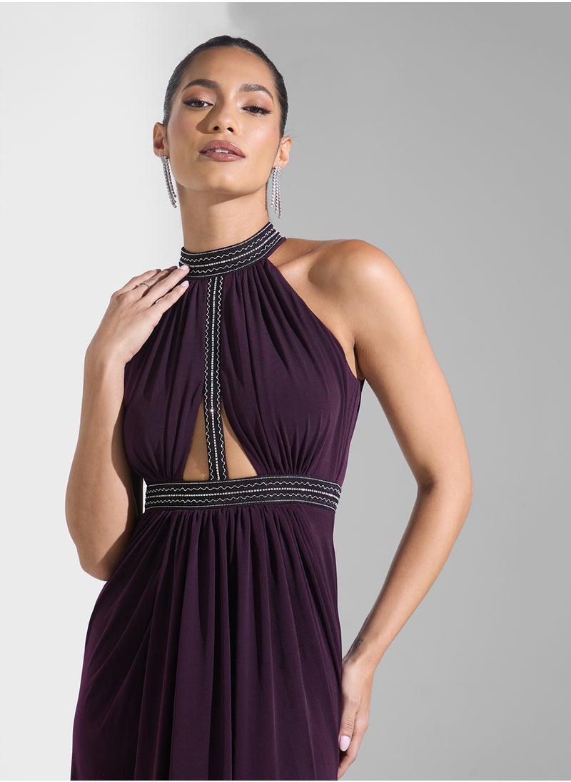 Halter Neck Gown Dress