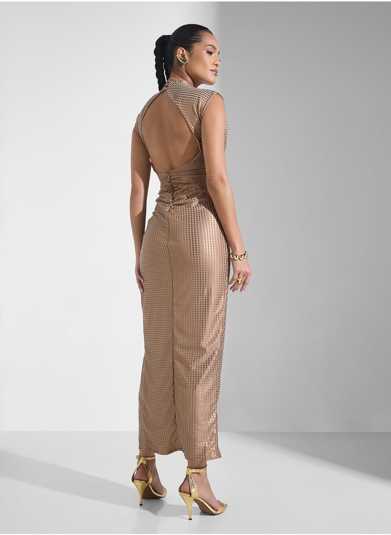 Backless Ruched Dress