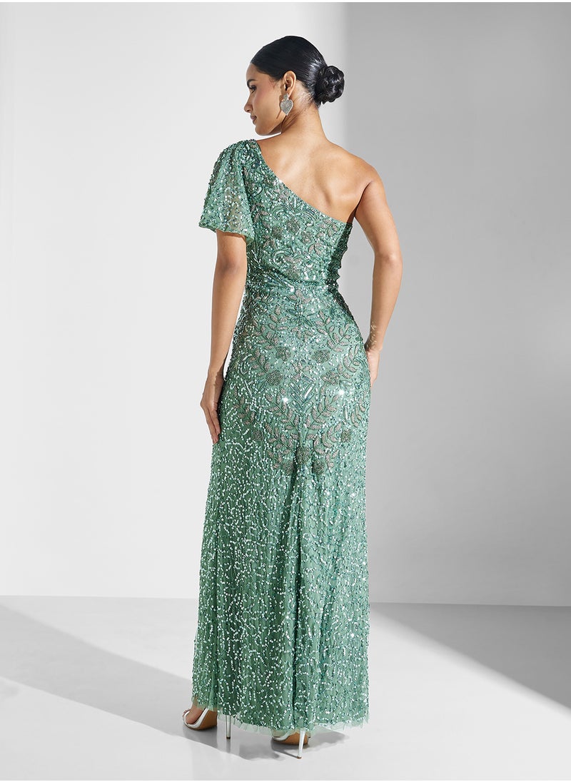 Thea One Shoulder Embellished Dress