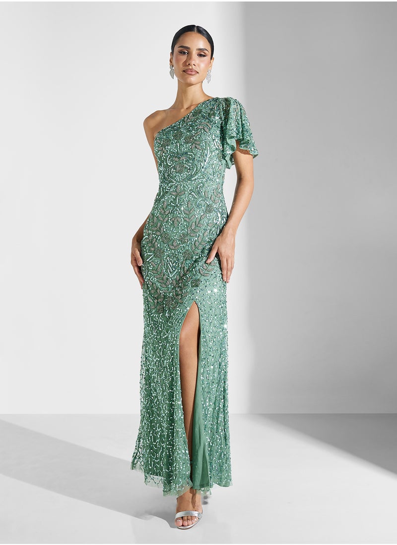 Thea One Shoulder Embellished Dress