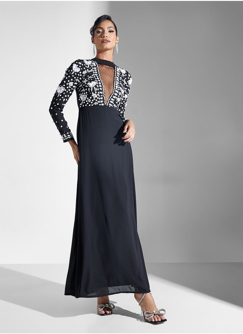 Embellished Maxi Dress