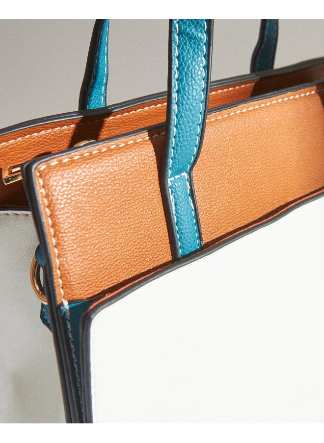 Girl Boss Tote – White & Brown