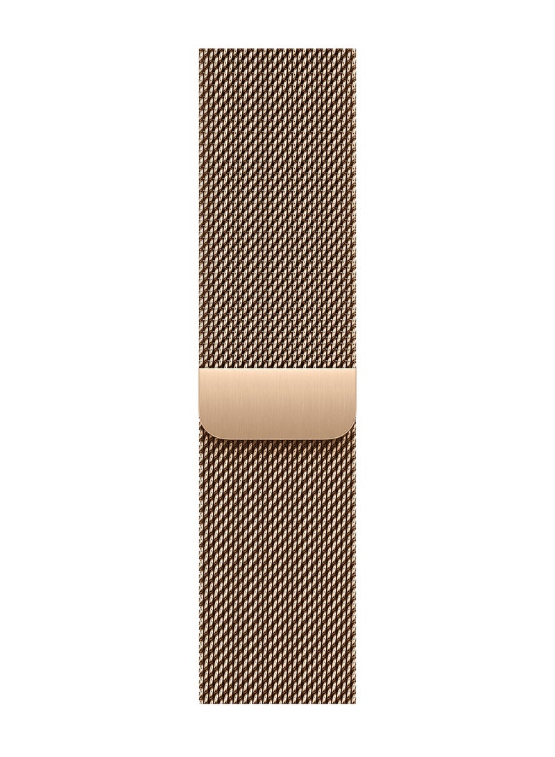 Watch Series 10 GPS + Cellular 46mm Gold Titanium Case With Gold Milanese Loop