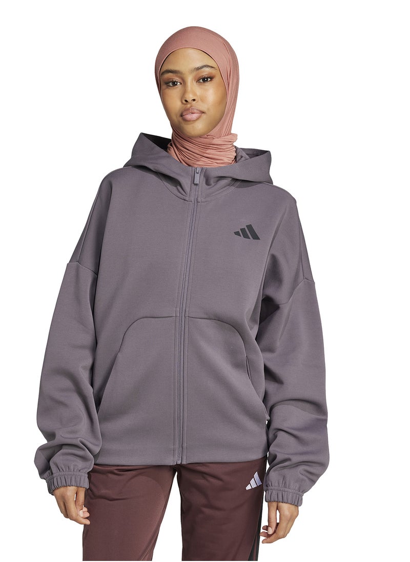 Future Icons Small Logo Full Zip Hoodie