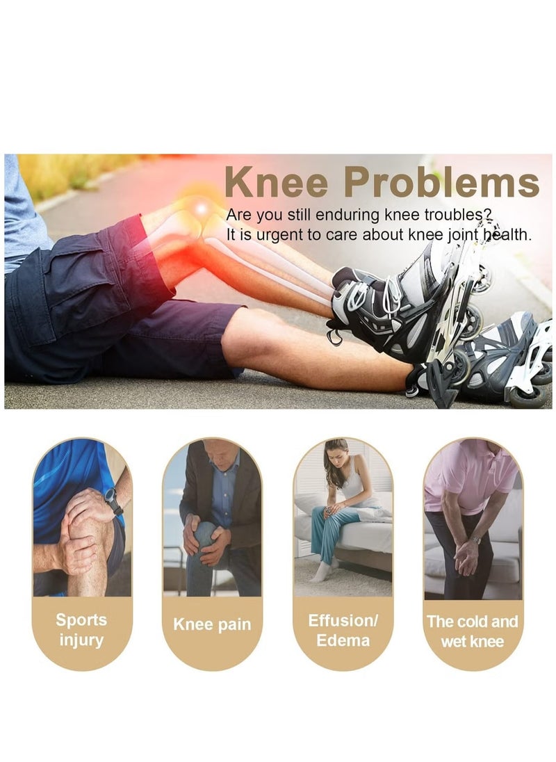 New Knee Massager – Wireless Heating & Vibration Massage, Large LED Screen, Rechargeable Smart Knee Massager, Reduces Joint Pain, Swelling, and Stiffness – Ideal for Knee Relief and Recovery