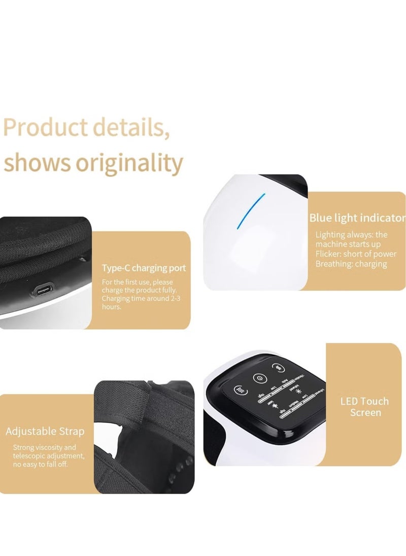 New Knee Massager – Wireless Heating & Vibration Massage, Large LED Screen, Rechargeable Smart Knee Massager, Reduces Joint Pain, Swelling, and Stiffness – Ideal for Knee Relief and Recovery