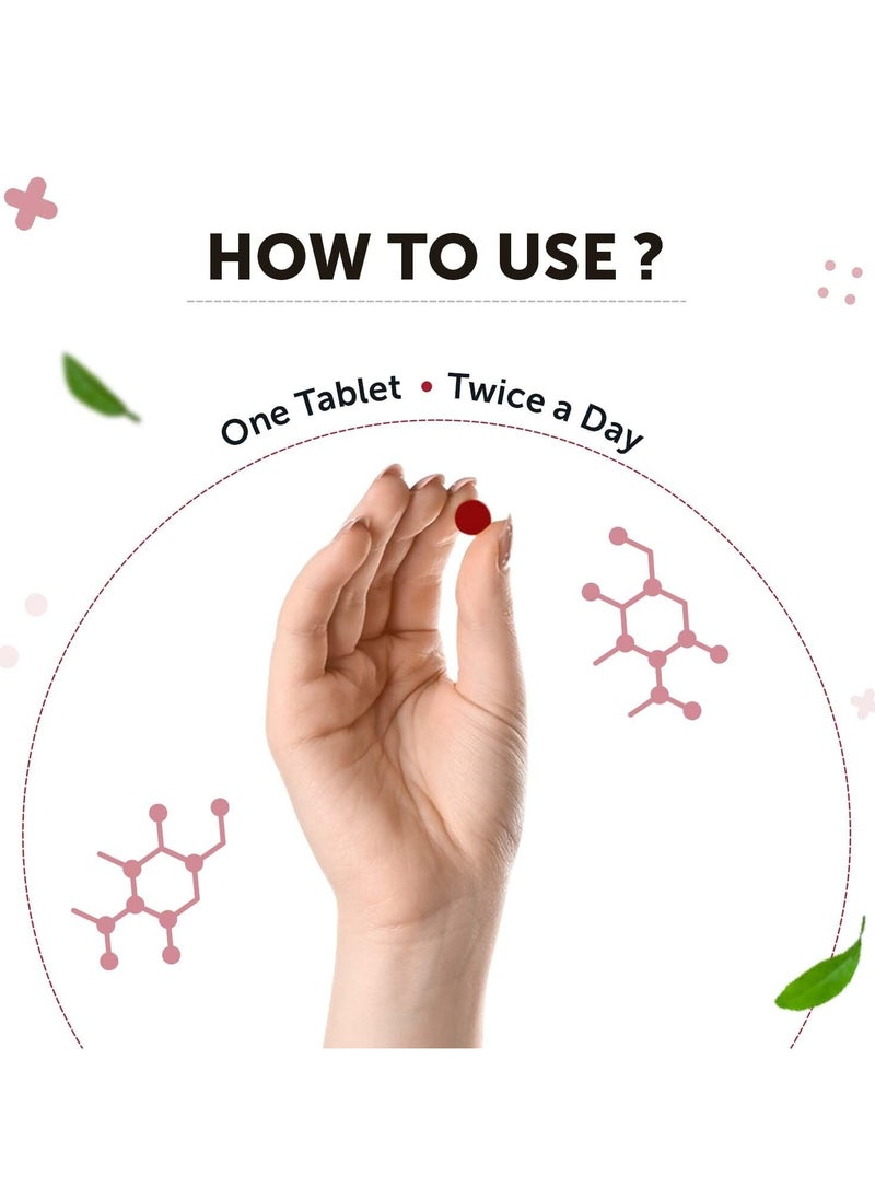 Plant-Based True B12 Supplements For Men & Women- 60 Tablets | B12 Tablets with Myo-inositol, Vitamin B9 (Folic Acid) & Spirulina | Vegetarian tablets for Energy, Brain Health, Digestion & Nerve Health |Supports Glowing Skin.