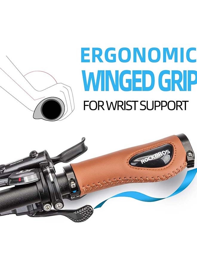 ROCKBROS Bike Handle Grips Ergonomics Design Soft Gel Dual Lock on Bicycle Handlebar Grips for Mountain MTB MBX Bike Electric Scooter