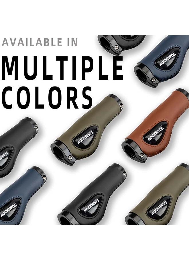 ROCKBROS Bike Handle Grips Ergonomics Design Soft Gel Dual Lock on Bicycle Handlebar Grips for Mountain MTB MBX Bike Electric Scooter