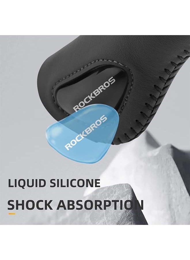 ROCKBROS Bike Handle Grips Ergonomics Design Soft Gel Dual Lock on Bicycle Handlebar Grips for Mountain MTB MBX Bike Electric Scooter