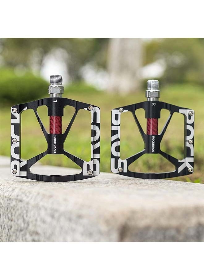 ROCKBROS Mountain Bike Pedals MTB Pedals CNC Non-Slip Lightweight Aluminum Alloy Bicycle Pedals Sealed Bearings Bicycle Platform Pedals 9/16