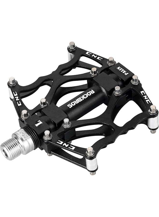 ROCKBROS Mountain Bike Pedals MTB Pedals CNC Non-Slip Lightweight Aluminum Alloy Bicycle Pedals Sealed Bearings Bicycle Platform Pedals 9/16
