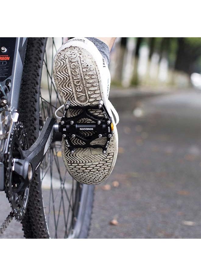 ROCKBROS Mountain Bike Pedals MTB Pedals CNC Non-Slip Lightweight Aluminum Alloy Bicycle Pedals Sealed Bearings Bicycle Platform Pedals 9/16