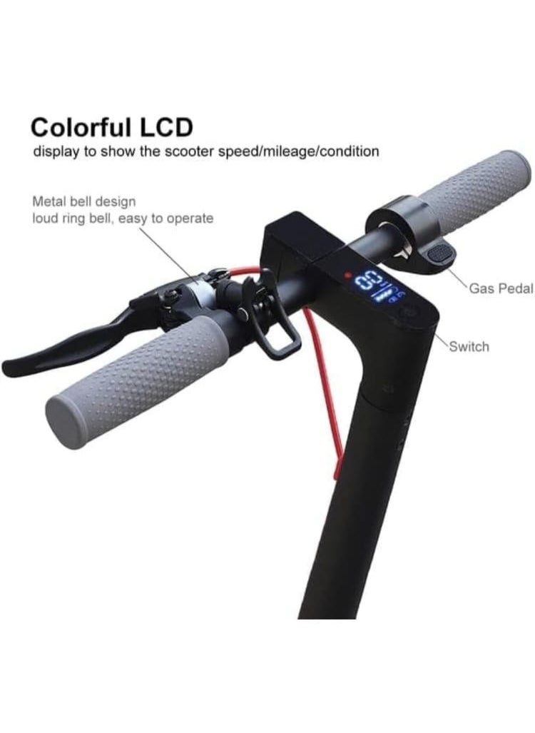 High Speed Electric Scooter With Flashing Turn Signals 350W Brushless Motor, App control, Bluetooth, Foldable E scooter , this amazing scooter comes with free helmet, lock and vest - Black