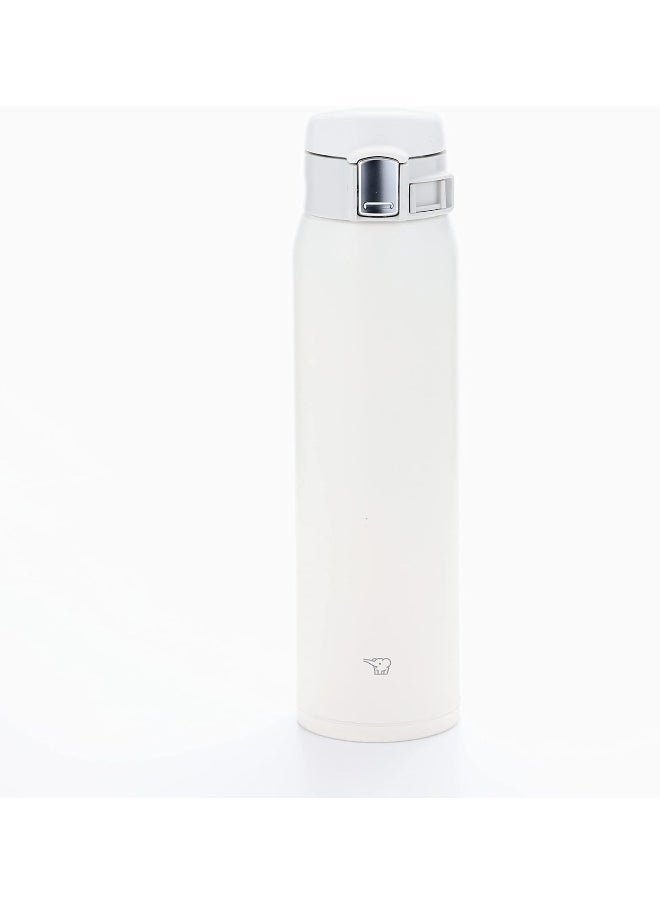 Zojirushi SM-SF60-WM Water Bottle, Direct Drinking, One-Touch Opening, Stainless Steel Mug, 20.3 fl oz (600 ml), Pale White