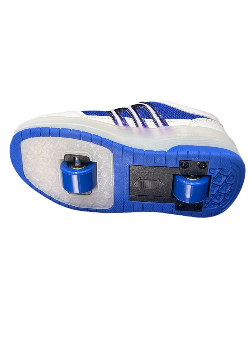 Top Gear Kids Roller Skate TG 9003 – 2-in-1 with LED Light, PVC Wheels, Rubber Sole, Canvas Material – Fun & Stylish Skating for Kids