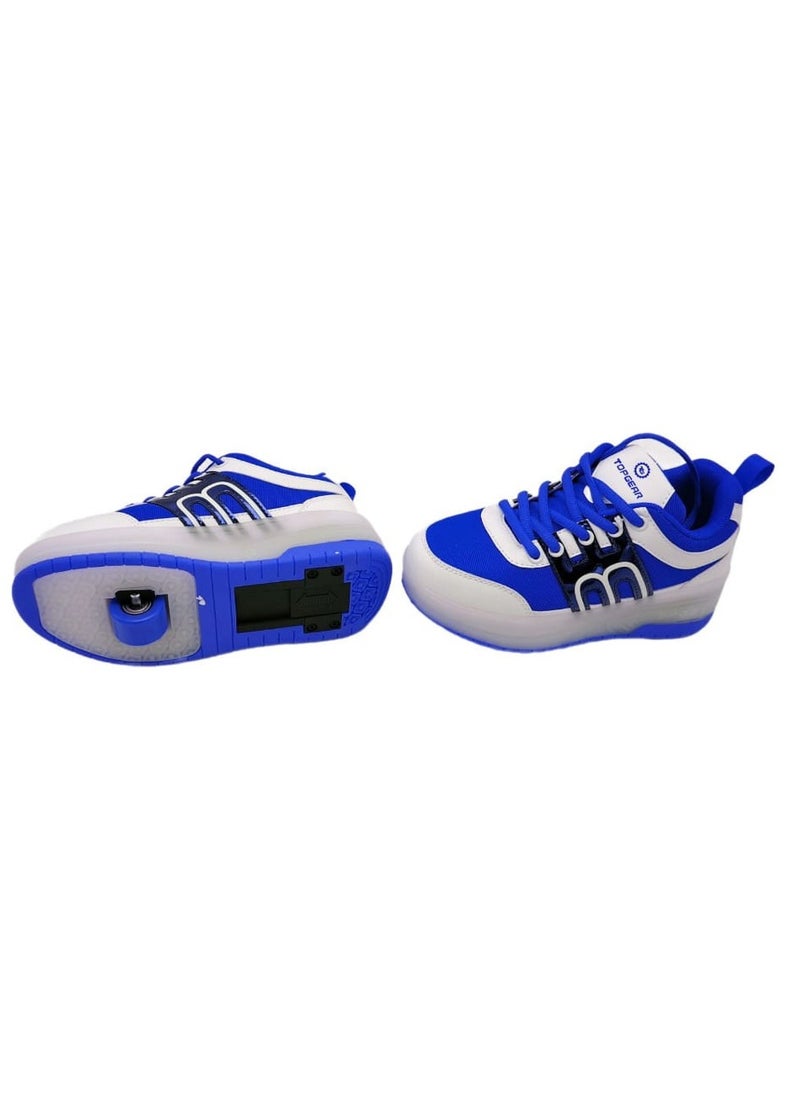 Top Gear Kids Roller Skate TG 9003 – 2-in-1 with LED Light, PVC Wheels, Rubber Sole, Canvas Material – Fun & Stylish Skating for Kids
