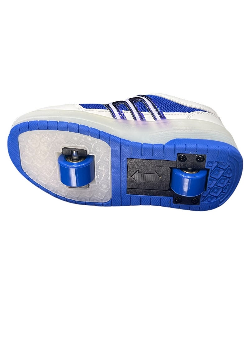 Top Gear Kids Roller Skate TG 9003 – 2-in-1 with LED Light, PVC Wheels, Rubber Sole, Canvas Material – Fun & Stylish Skating for Kids
