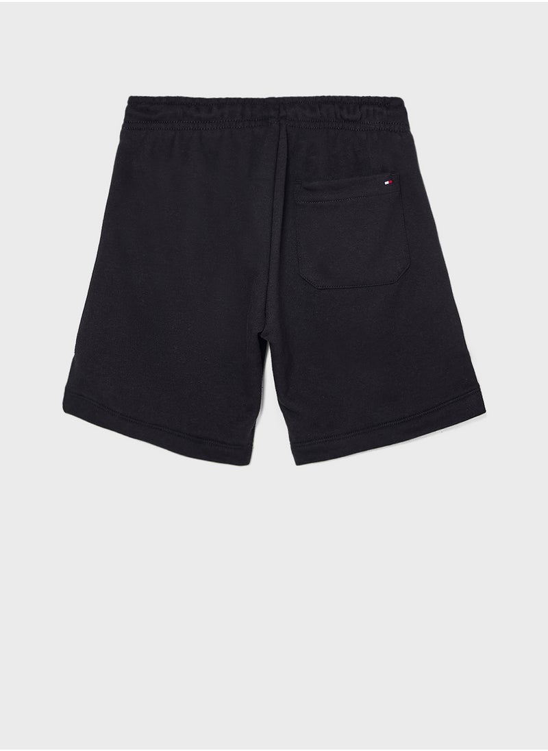 Kids Drawstring Logo  Flag  Sweatshorts