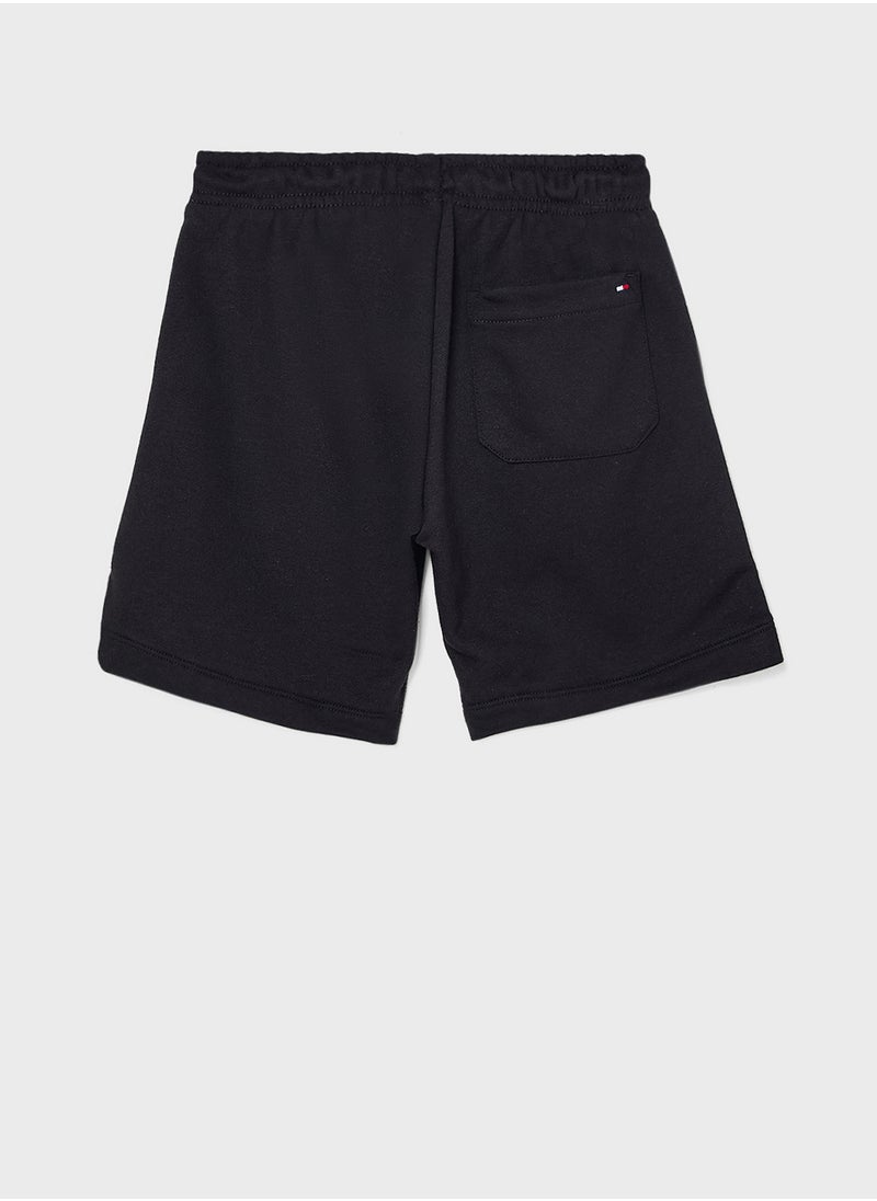 Kids Drawstring Logo  Flag  Sweatshorts