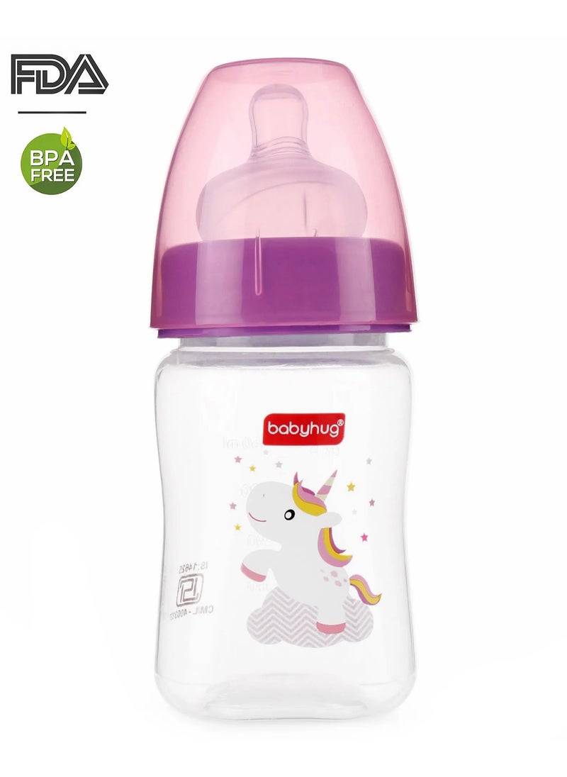 Babyhug Wide Neck Sterilizable Polypropylene Feeding Bottle - 150 ml