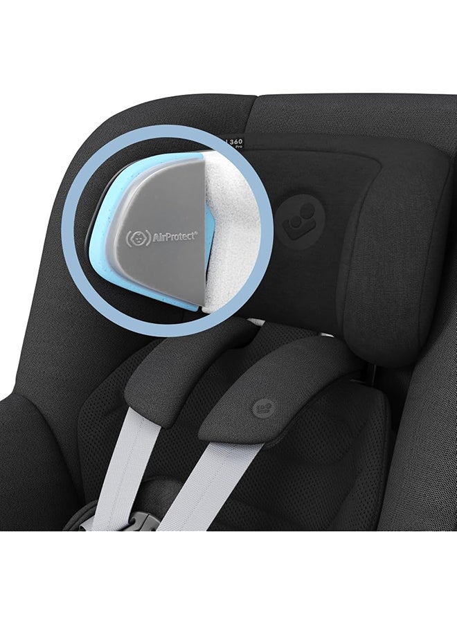 Pearl 360 Pro Newborn Inlay, Designed for Pearl 360 Rotating Car Seat, 0-3 Month, Authentic Black, 2 Year Warranty