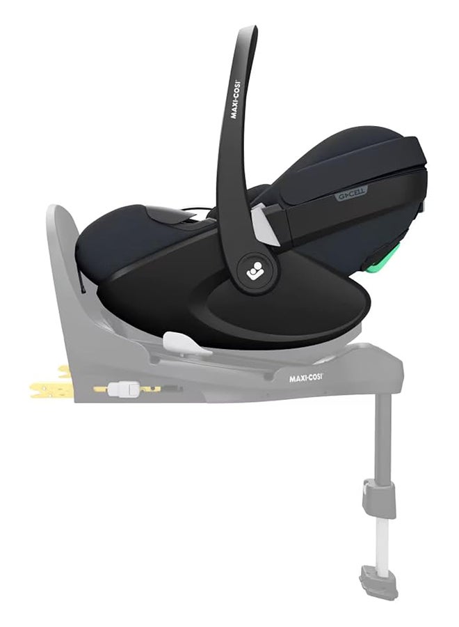 Pebble 360 Pro2 Infant Car Seat, 360 Swivel, G-Cell Side Impact Protection, Full Lie-Flat Position, ClimaFlow Temperature Control, 0-18 Months, Essential Graphite