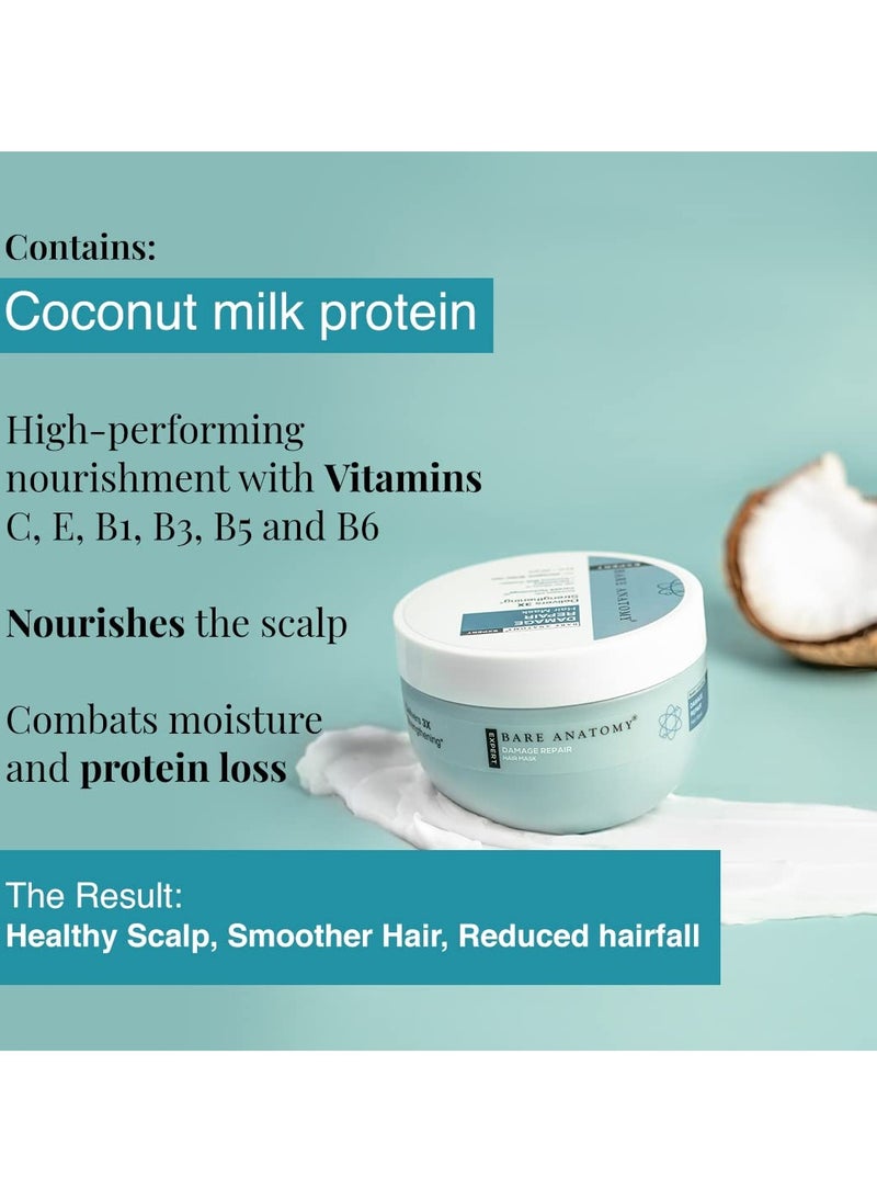 Hair Damage Repair Catcher from Barry Anatomy; 3 times Hair Booster Powered by Ceramide A2 and Coconut Milk Protein; Musk for Hair Smoothing; Musk for Dry and Curly Hair; Sulphate and Paraben Free; 250g