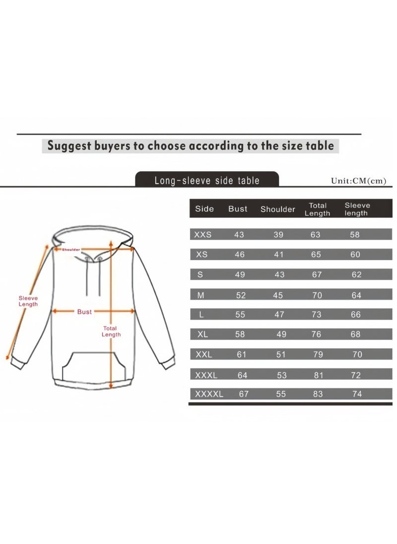 New One Piece Printed Casual Hoodie